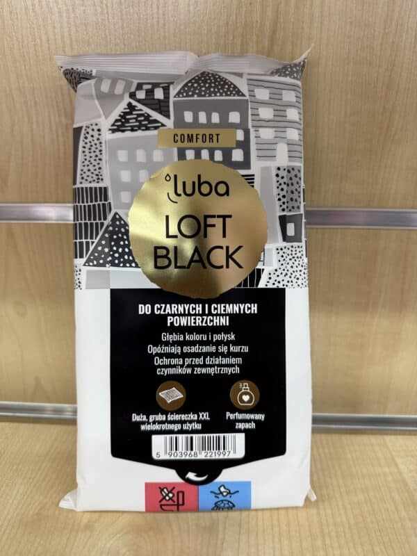 Luba Loft Black – Ściereczki Czyszczące do Ciemnych Powierzchni