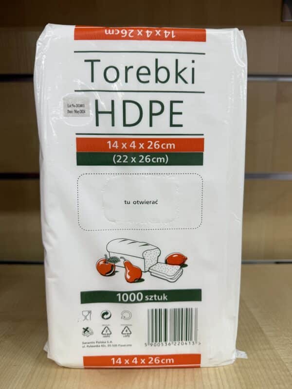 Torebki HDPE  (22x26 cm) – 1000 sztuk