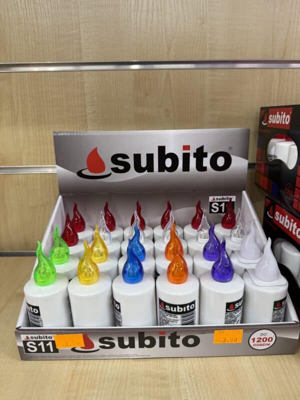 Znicz LED Subito S1 – kolorowy płomień