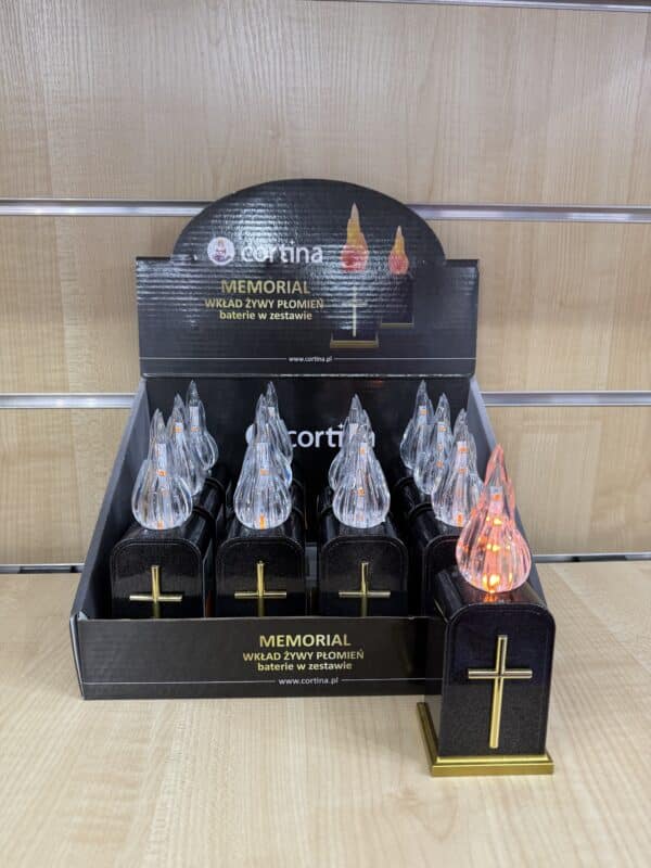Lampka LED Memorial z efektem żywego płomienia – Cortina