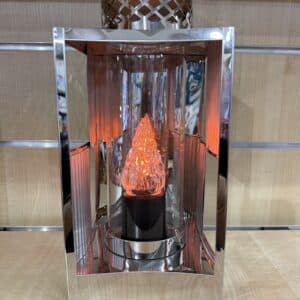 Znicz latarnia srebrna 32 cm