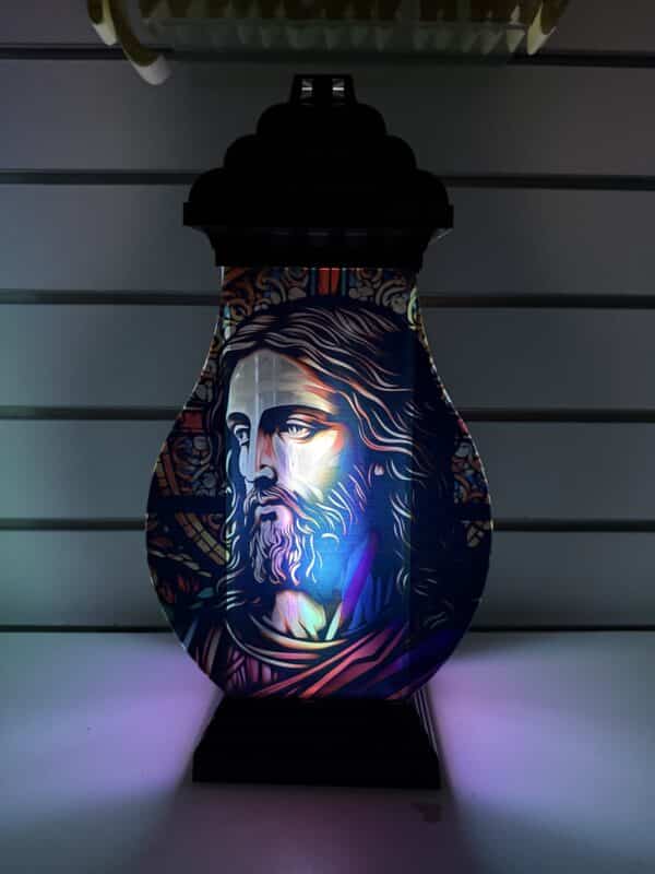 Znicz witraż Jezus 40 cm - obrazek 2