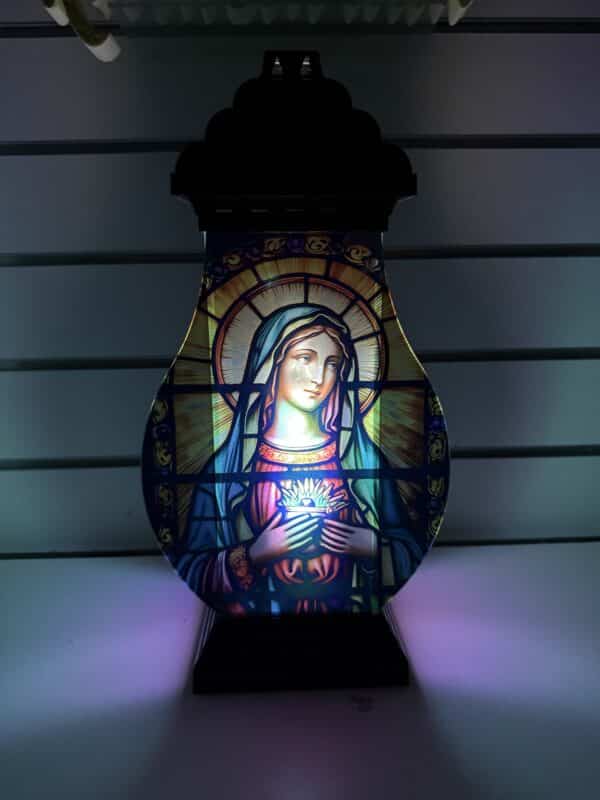 Znicz witraż Maryja 40 cm - obrazek 2