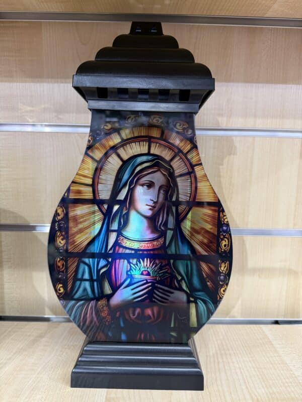 Znicz witraż Maryja 40 cm
