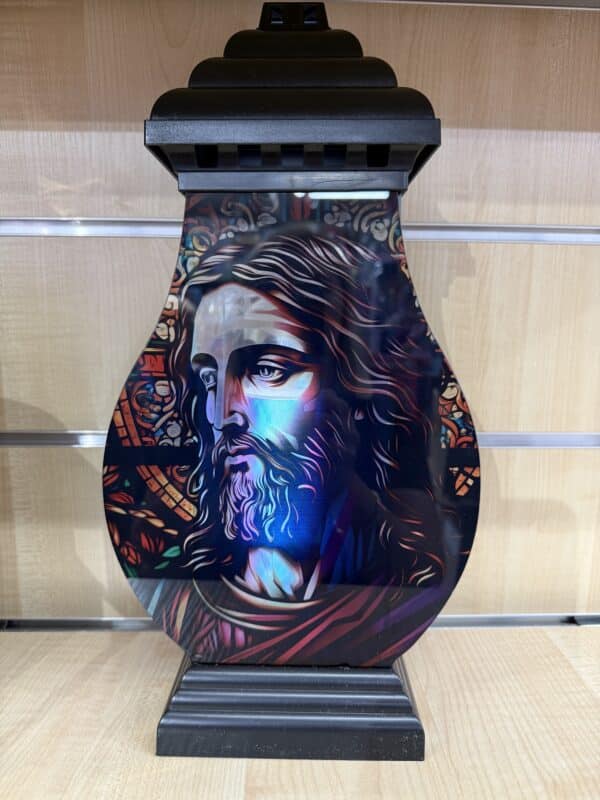 Znicz witraż Jezus 40 cm