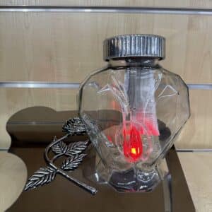 Znicz solarny ozdobny 21 cm