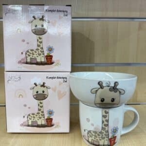 Komplet dziecięcy porcelanowy żyrafa