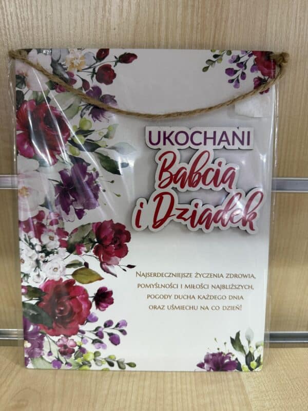 Tabliczka Dekoracyjna – „Ukochani Babcia i Dziadek”