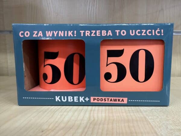 Zestaw kubek + podstawka "50"