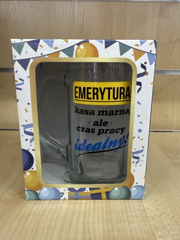 Kufel "Emerytura – kasa marna, ale czas pracy idealny"